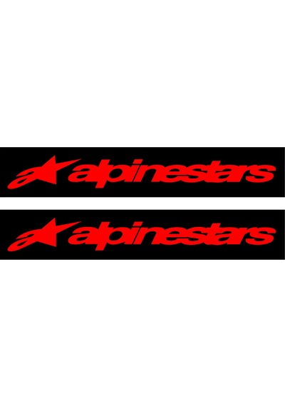 Alpinestars Motorcu Boru Sticker Set Kırmızı