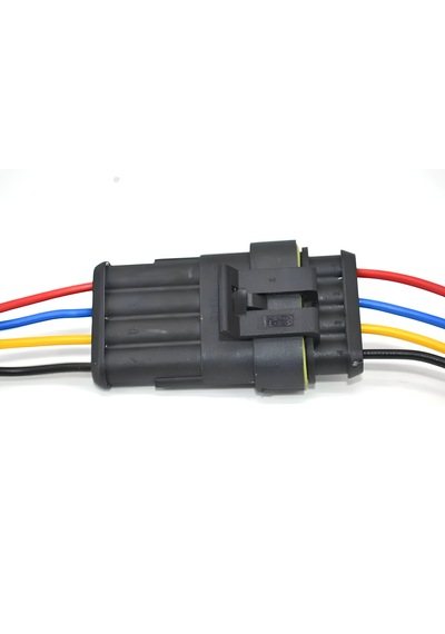 Süper Seal Elektrik Soketi 1 Takım 4 Pin 4 Kablolu Su Geçirmez Konnektör