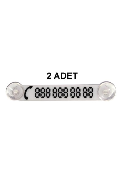 -2 ADET-Beyaz-Siyah Araç Park Telefon Numaratörü Tel No Gösterici