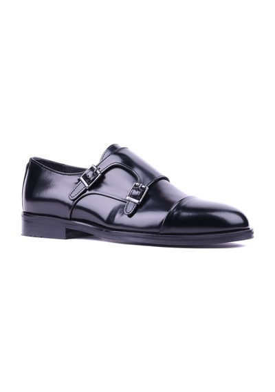 Shoetyle - Hakiki Açma Deri Siyah Renk Günlük Erkek Ayakkabı - 250-2379-1536