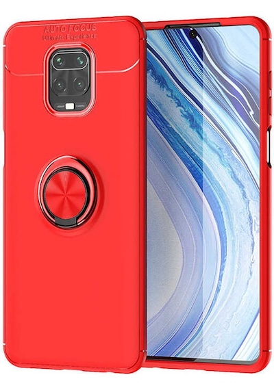 Xiaomi Redmi Note 9s Kılıf Zore Ravel Silikon Kapak Kırmızı