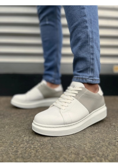 Mevese Tsoob Bağcıklı Cilt Süet Erkek Günlük Rahat Taban Sneaker Ayakkabı - Gri - Beyaz Beyaz Gri Mevese Tsoob Bağcıklı Cilt Süet Erkek Günlük Rahat Taban Sneaker Ayakkabı - Gri - Beyaz Beyaz Gri