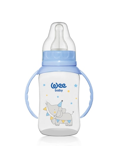 Wee Baby Klasik Kulplu PP Biberon 150 ML Mavi