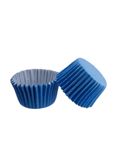 Cupcake Kalıbı Pet Kapsül Kek Kalıbı 48X34 Mm - 100 Adet Mavi