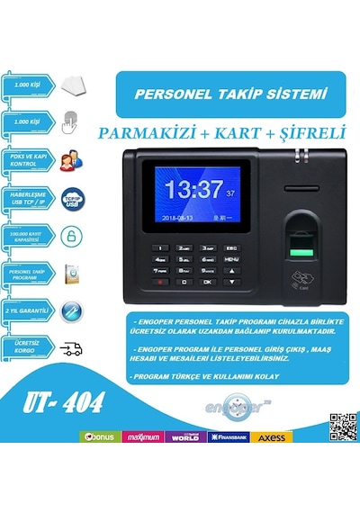 Parmak İzi Personel Takip Sistemi Maaş Hesaplama Program Dahil