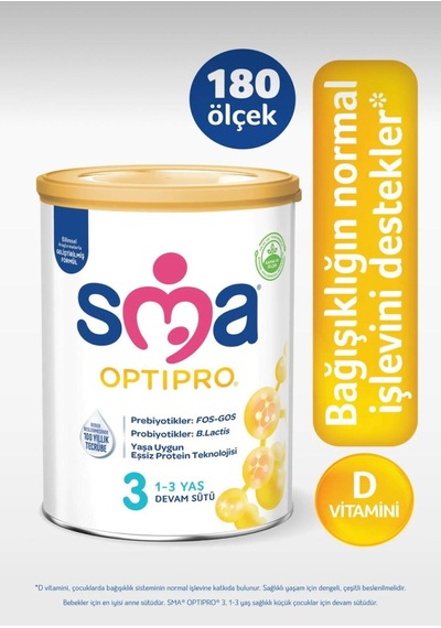 Sma Optipro Probiyotik 3 Devam Sütü 800 G + Uni Baby Islak Mendil Hediyeli