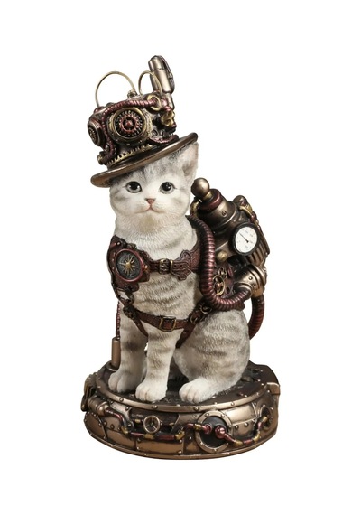 Chrono-cat Steampunk Kedi Biblosu