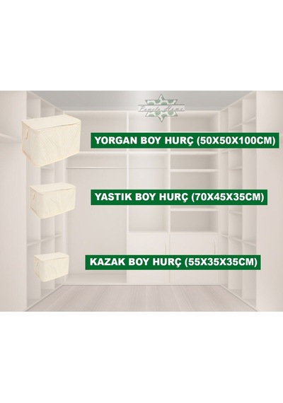 Yastık Hurcu 5li Set Tela Dayanıklı Malzeme Çok Amaçlı Döşek Yastık Hurcu 70x45x35 Tela Bej Diğer