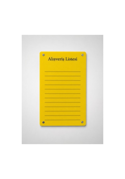 Alışveriş Listesi Yazı Tahtası - Silinebilir Kalemli Buzdolabı Not Panosu - 2 Adet Kalemli Sürpriz Hediyeli 24415128