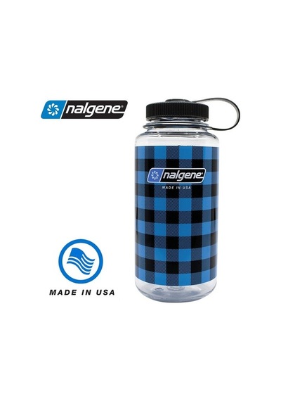 Nalgene 32 Oz Wide Mouth Suluk Matara 1 Litre Kare Desenli Mavi Nalgene 32 Oz Wide Mouth Suluk Matara 1 Litre Kare Desenli Mavi