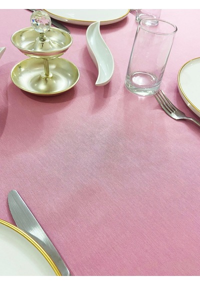 Sıvı Geçirmez Dertsiz Masa Örtüsü Pembe 25 Parça