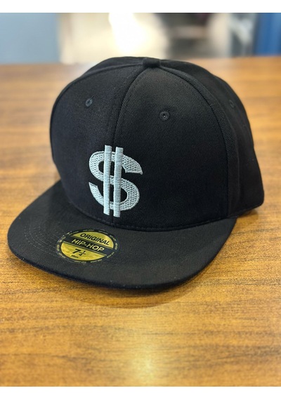 Hamze Dolar Usd Nakışlı Siyah Hip Hop Snapback Rapper Basket Cap Şapka