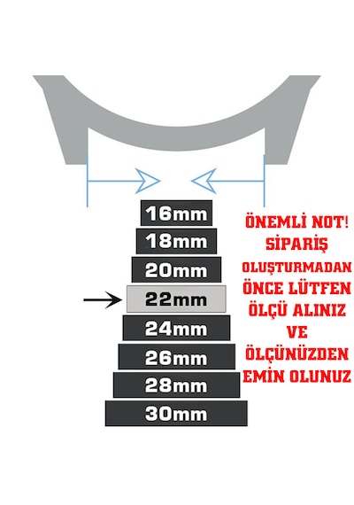 22mm Açık Kahverengi Taba Kroko Bombeli Hakiki Deri Saat Kordonu Kayış