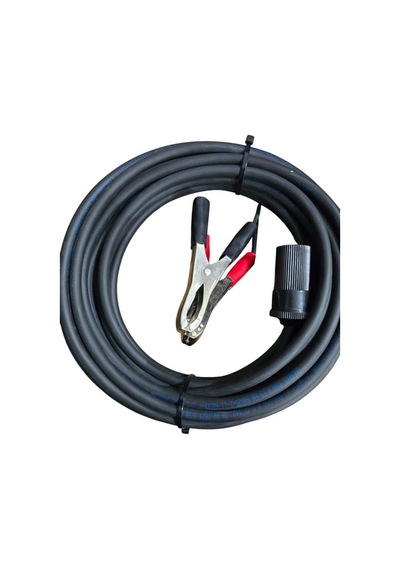 Aküden Bağlantılı Araç Çakmaklık Uzatma Kablosu Akü Maşalı 12-24 V/16a 2 X1,5mm Ttr Bakır 10mt-siyah