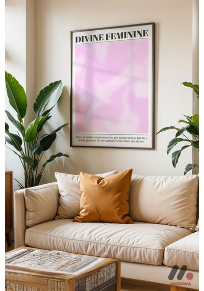 Divine Feminine Aura Poster, Siyah Çerçeveli Duvar Tablosu - Kişiye Özel Hediye