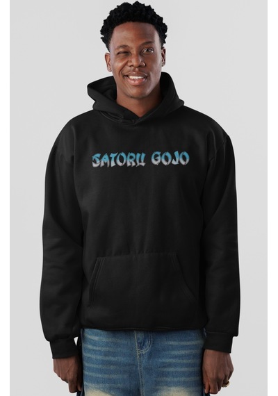 Sevbano Gojo Satoru Jujutsu Kaisen Anime Sırt Baskılı Unisex Oversize Pen Siyah