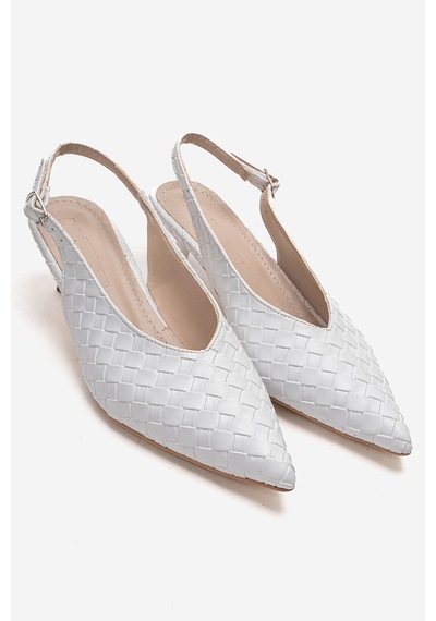 Alewomen Beyaz Hasır Sivri Burun Arka Açık 4 Cm Topuk Boyu Gormi Stiletto Kadın Ayakkabı Beyaz Hasır Alewomen Beyaz Hasır Sivri Burun Arka Açık 4 Cm Topuk Boyu Gormi Stiletto Kadın Ayakkabı Beyaz Hasır