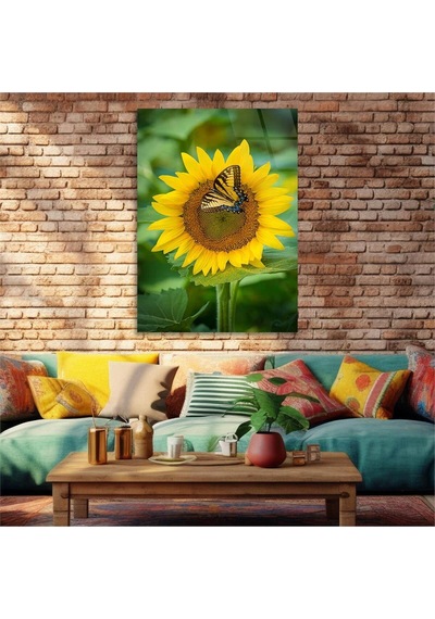 Gerçek Cama Baskı Sanat Temalı Tekli Cam Tablo S036