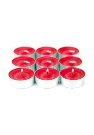T-light Mum Kırmızı Renk Tea Light Mum 25 Li Kırmızı