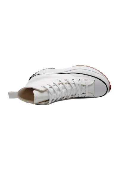 Converse Run Star Hıke Canvas Platform Erkek Spor Ayakkabı Beyaz 166799c-e Siyah Beyaz Siyah - Beyaz