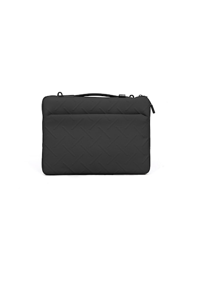 Çapraz Vücut Askılı Laptop Çantası Skinarma Juno 14 İnç Uyumlu Cross-hatch Desenli Naylon Siyah