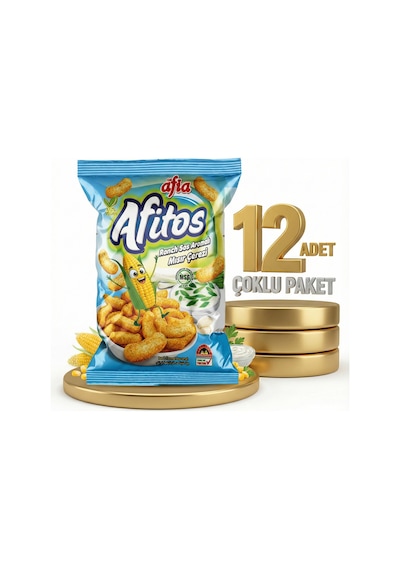 Afia Afitos Ranch Aromalı Mısır Çerezi 12x50 Gr