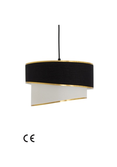 Siyah Kumaş Gold Avize Siyah