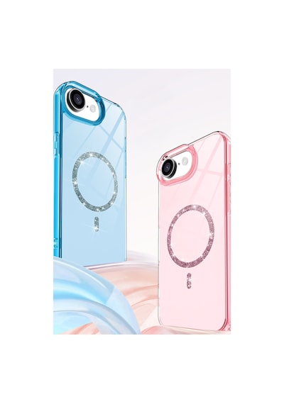 Apple iPhone  Uyumlu    16e Live Diamond Magsafe Kapak - Siyah