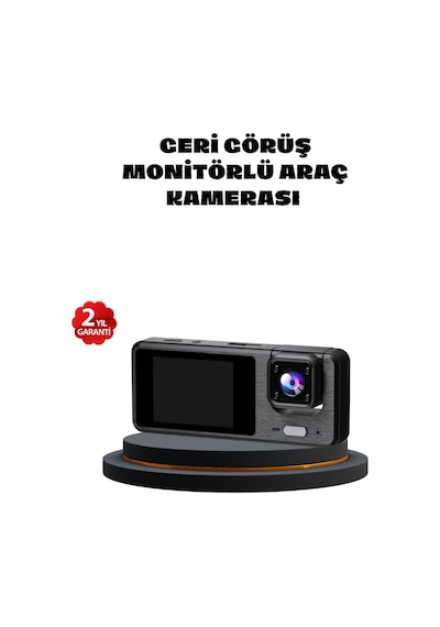 Hepsi 3 Kameralı Araç Dvr 1080p Ön + Hd Arka + İç Kamera Döngü Kayıt 2 Ekran Najmaddin