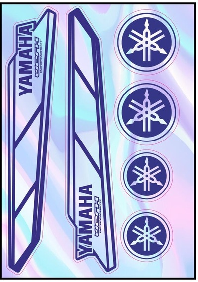 Motosiklet Yamaha Uyumlu Hologram Çoklu Sticker 03