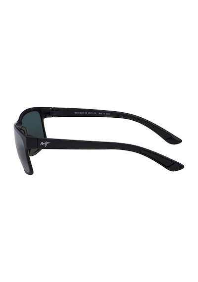 Maui Jim Mj0439s 001 2m 58 Polarize Erkek Dikdörtgen Siyah Kemik Güneş Gözlüğü Siyah