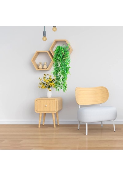 Yapay Çiçek Sarkan Bambu 60cm 5Dallı ty122 Yapay Sarmaşık Yeşil