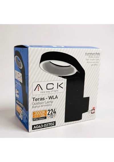 Ack 6w Teras Wla 3000k Led Bahçe Apligi Ag43-02702