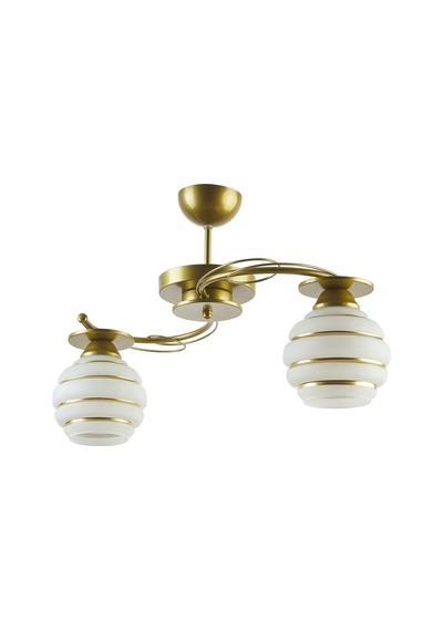 Goldina Modern Salon - Mutfak - Yatak Odası Plofonyer Gold Kasa Simli Camlı Ikili Avize Diğer