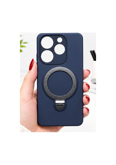 İnfinix Spark 10 Pro İle Uyumlu 360 Derece Dönebilen Kalın Metal Magsafe Halka Stantlı İçi Kadife Korumalı Ultra Lüx Premium Silikon Kılıf Lacivert İnfinix Spark 10 Pro İle Uyumlu 360 Derece Dönebilen Kalın Metal Magsafe Halka Stantlı İçi Kadife Korumalı Ultra Lüx Premium Silikon Kılıf Lacivert