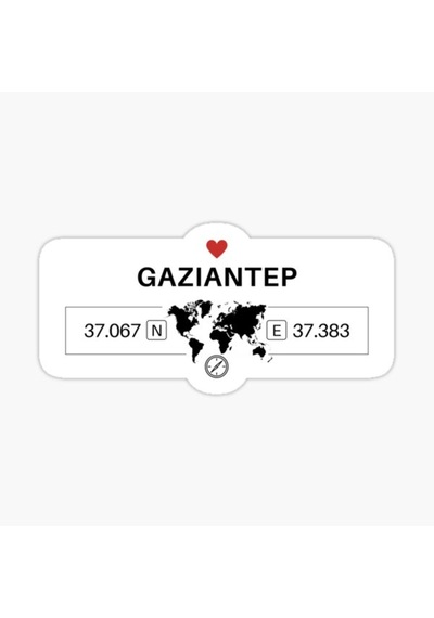 Gaziantep 2 Gps Harita Sticker Oto Araba Yapıştırma 17Cm