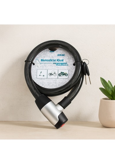 Anahtarlı Çelik Tel Bisiklet Ve Motosiklet Kilidi 24mm X 100cm Diğer