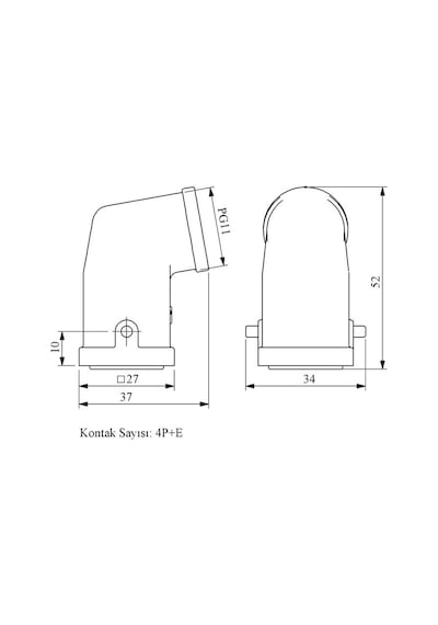 Emas Ebm05fu10 Metal 5 Kontak Fiş