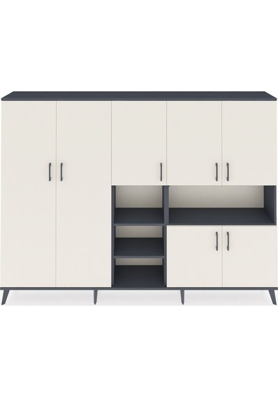 Arges Dolap 13 Raflı 7 Kapaklı 220x30x163 Antrasit-aytaşı/antrasit Aytası/antrasıt - Antrasıt Arges Dolap 13 Raflı 7 Kapaklı 220x30x163 Antrasit-aytaşı/antrasit Aytası/antrasıt - Antrasıt