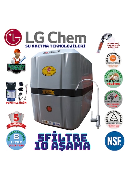 Lg Chem Cool Grisyh 8lt 5fl Pompalı Montaj Dahil Su Arıtma Cihazı