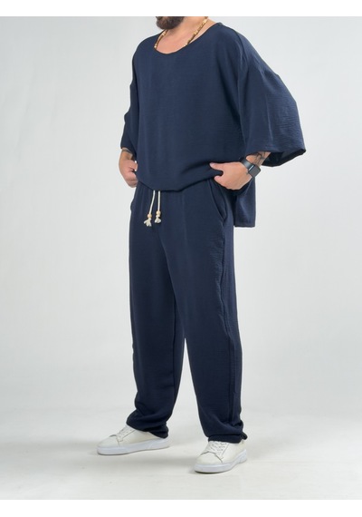 Oversize Lacivert Keten Takım Coc3204