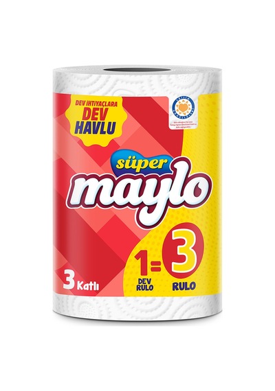 Süper Maylo Dev Havlu 1 3 Rulo - 8 Adet Tarı