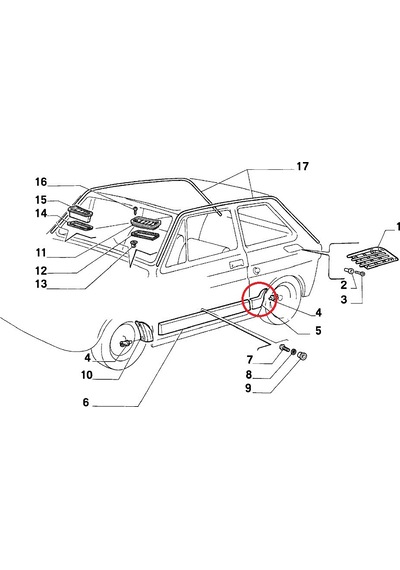 Fiat 126 Bis Arka Çamurluk Etek Bakaliti Sağ Sol 7542820 7542821