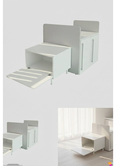 New Utku Çok Amaçlı Set Üstü Ocak Altı Dolap Ve Balkon Dolabı Beyaz