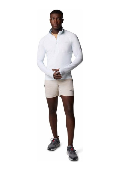 Columbia Summit Valley Half Zip Erkek Uzun Kollu Tişört-7853 Beyaz