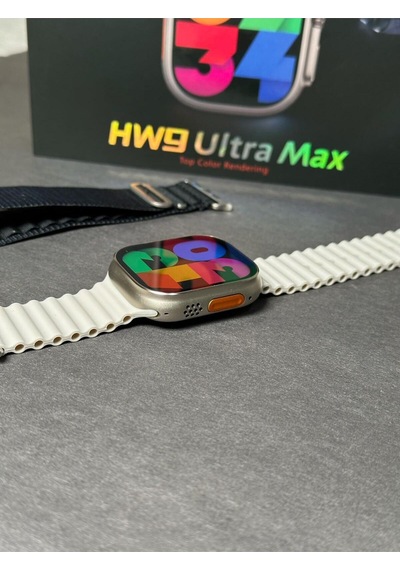 Wearfitpro Hw9 Ultra Max 49mm Amoled Ekran 2.2inç Çift Kordon Vidalı Kordon Kilitli Akıllı Saat