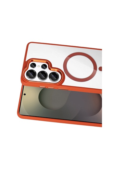Joko - 96 - Samsung Galaxy Uyumlu S26 Ultra Terea Magsafe Kapak - Glblseme - - Turuncu