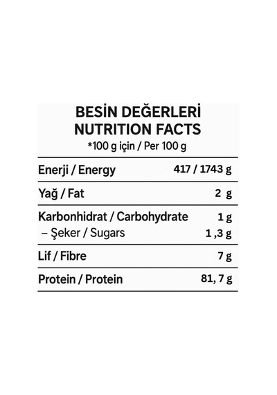 150 G Pea Protein Tozu Bezelye Proteini Bitkisel Protein, Vegan, Glutensiz 6 Servis Ahududu