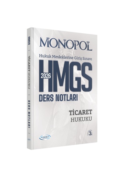 Hmgs Ticaret Hukuku Ders Notları 3. Baskı Monopol Yayınları