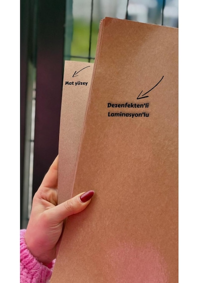 180 Gr Tek Taraflı Laminasyonlu Silikonlu Oto Paspas 35x50 Cm Suya Dayanıklı Dezenfektanlı 100 Adet